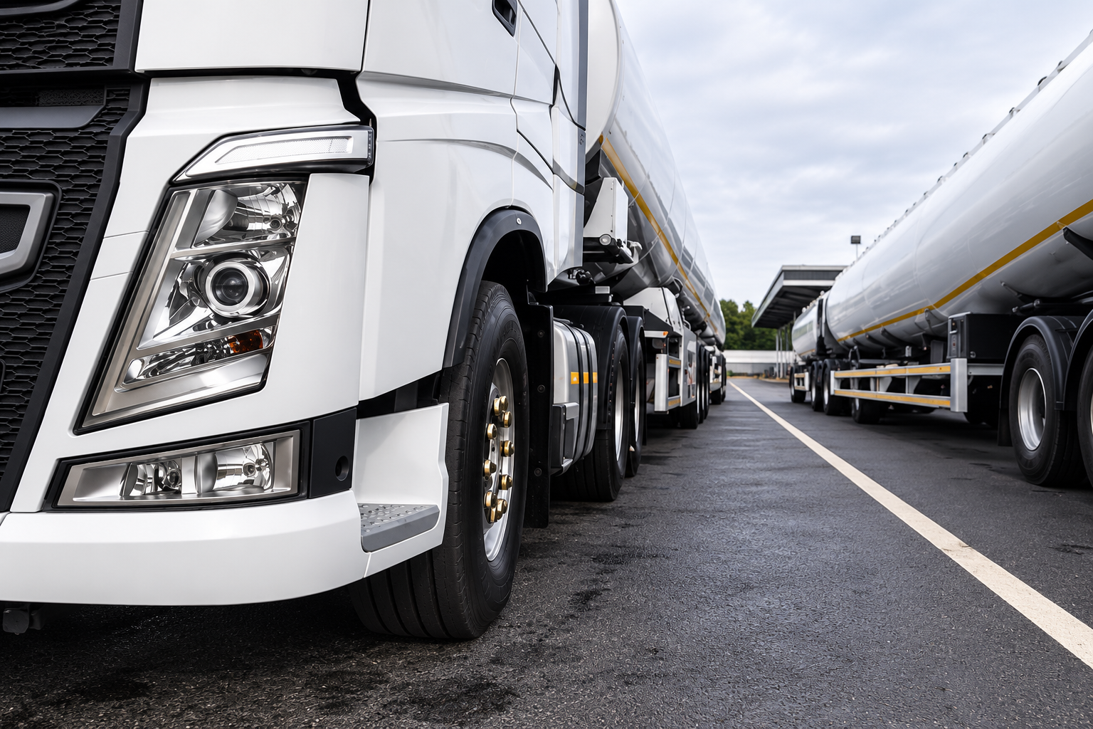 DHG fuel tanker at a filling station